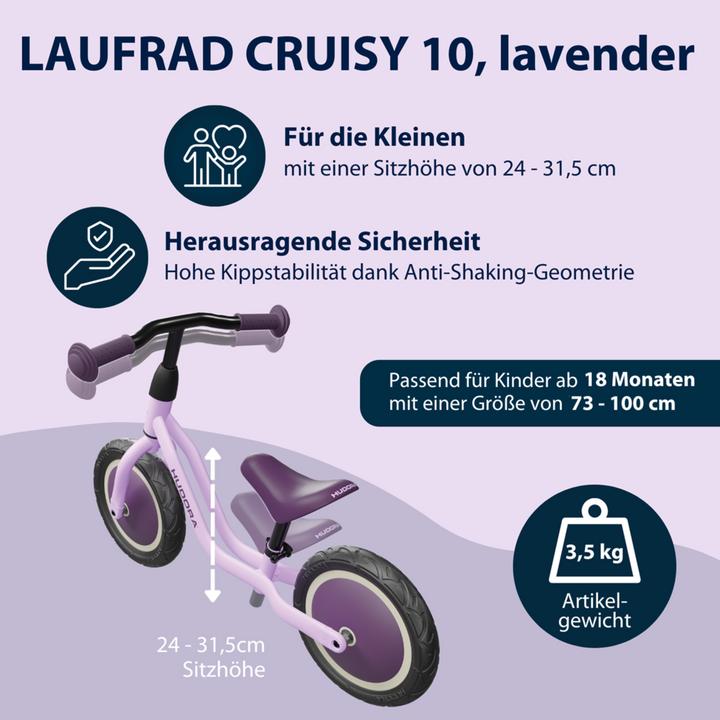 Actual product image Hudora Cruisy 10 balance bike (10")