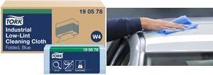 Image du produit Tork Chiffons de nettoyage industriels à faible peluchage W4 (400 pcs)