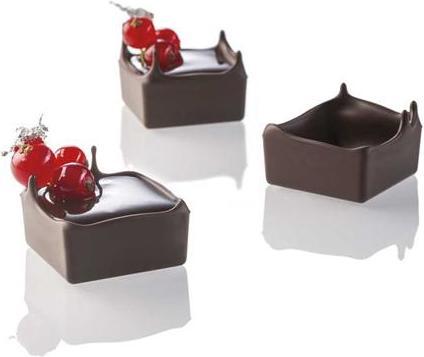 Actual product image Martellato Chocolate mold dessert bowl square, high