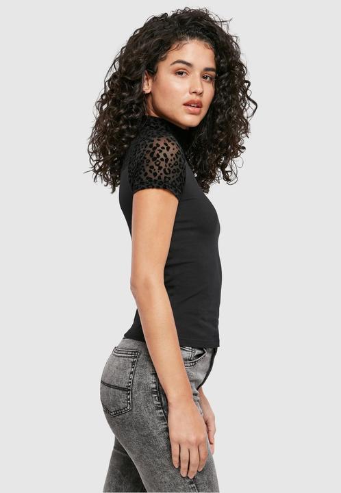 Immagine prodotto Urban Classics Maglietta a collo alto con pizzo Flock da donna (XS)