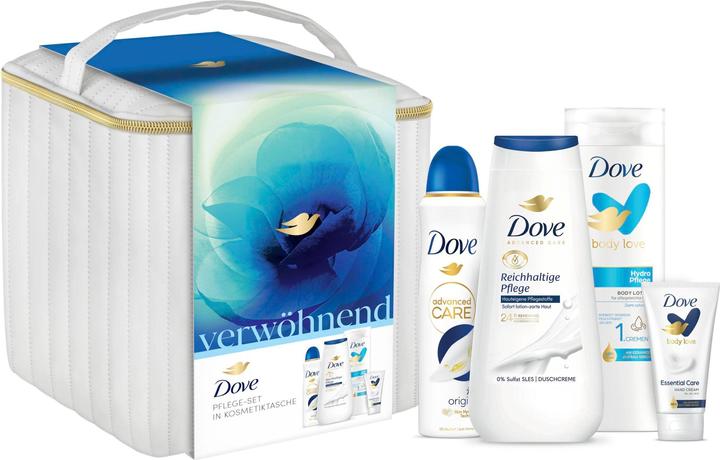 Image du produit Dove Coffret cadeau Chouchouter avec trousse de maquillage 4 pièces (Set soin du corps)