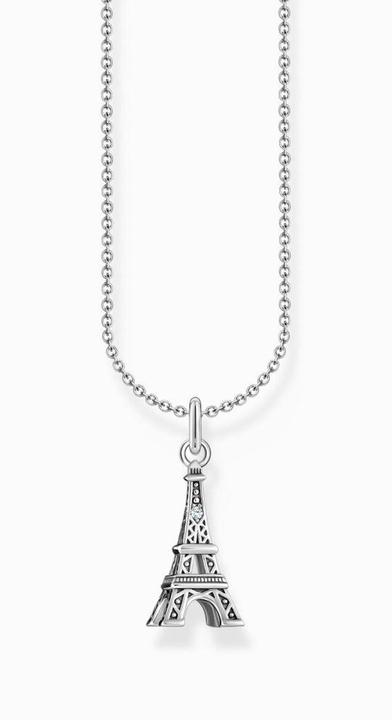 Produktbild Thomas Sabo Kette mit Eiffelturm-Anhänger Silber (925 Sterlingsilber, Geschwärzt, 38 - 45 cm)