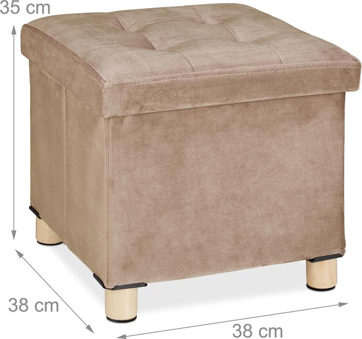 Actual product image Relaxdays Velvet stool