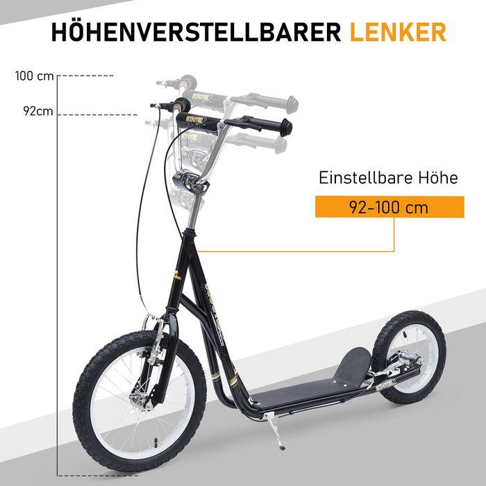Produktbild Swisshandel24 Kinderroller 16/12 Zoll Scooter Tretroller mit Bremsen Cityroller Kickboard Kinder Roller für 5+ Jah