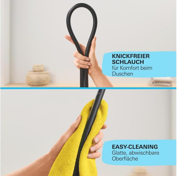 Image du produit Grohe Flexible de douche Vitalio Flex QuickFix, 1500mm, universel, noir mat (150 cm)