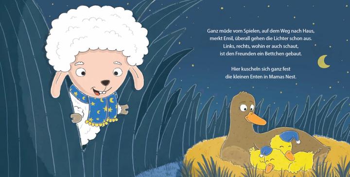 Actual product image Emil das kleine Einschlafschaf. Eine Gutenachtgeschichte zum Vorlesen und Betrachten. (German, Nico Sternbaum, 2020)