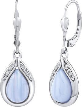 Actual product image Silvego Silver earrings with natural agate jst13327ba