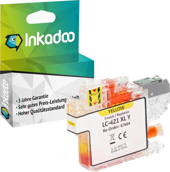 Produktbild Inkadoo Kompatibel zu Brother LC-421 XL (Y)