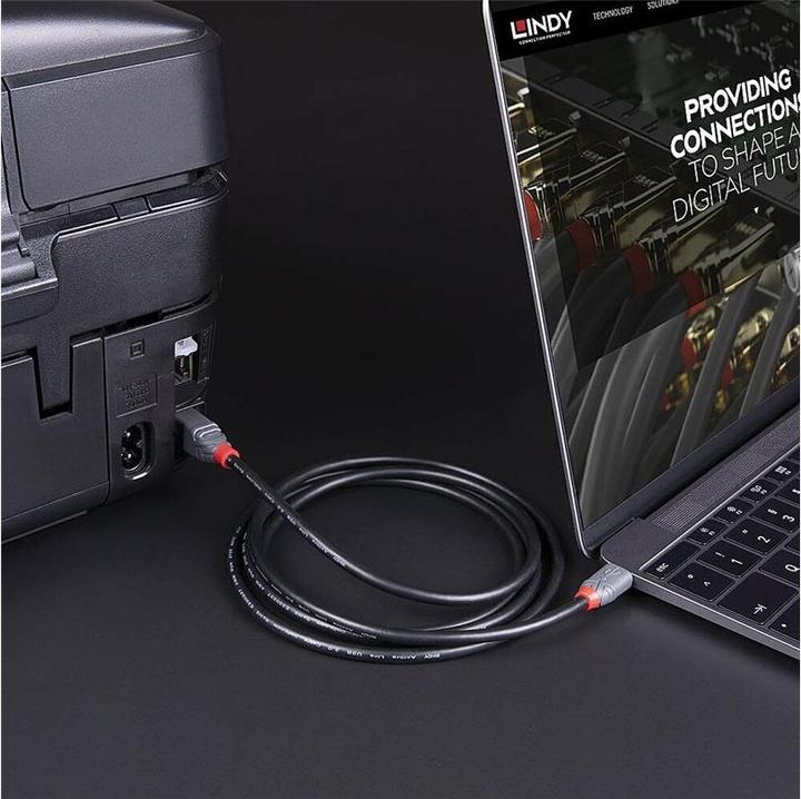 Produktbild Lindy USB 3.2 Typ C an B Kabel, Anthra Line (3 m, USB 3.2 Gen 1)