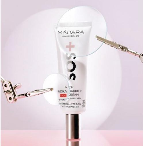 Produktbild Madara SOS Rich Hydra Barrier CICA Creme - Beruhigt und spendet Feuchtigkeit (40 ml, 24h Creme)
