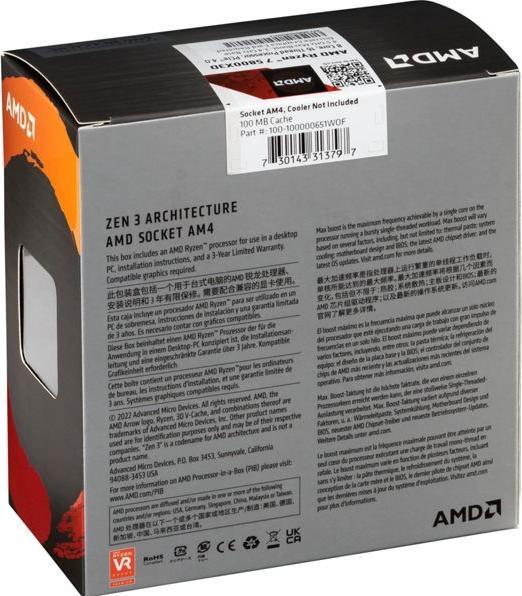 Produktbild AMD Ryzen 7 5800X3D (AM4, 3.40 GHz, 8 -Core)