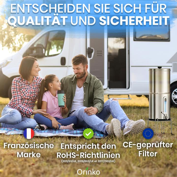 Produktbild Orinko Wasserspender mit Schwerkraftfilter 8.5 Liter inkl. 2 Filter