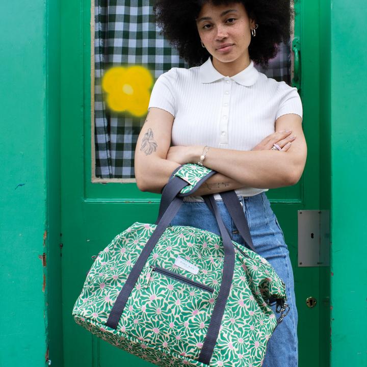 Produktbild Kind Bag Weekender Abstract Flowers - Green+Pink (560 l)
