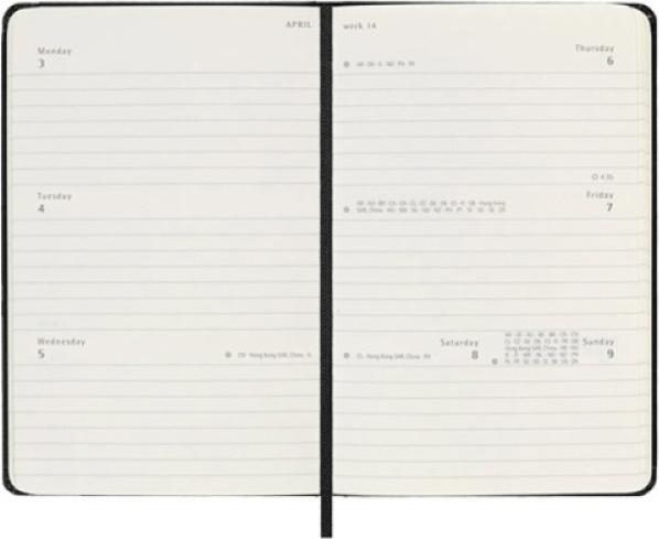Image du produit Moleskine Agenda tascabile Hard Cover Weekly (De poche, A6, Anglais)