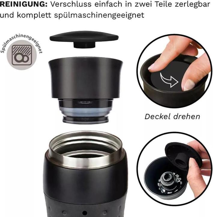 Actual product image Creano Thermos flask Drinking bottle Design Travel Mug 420ml No.18 (0.42 l)