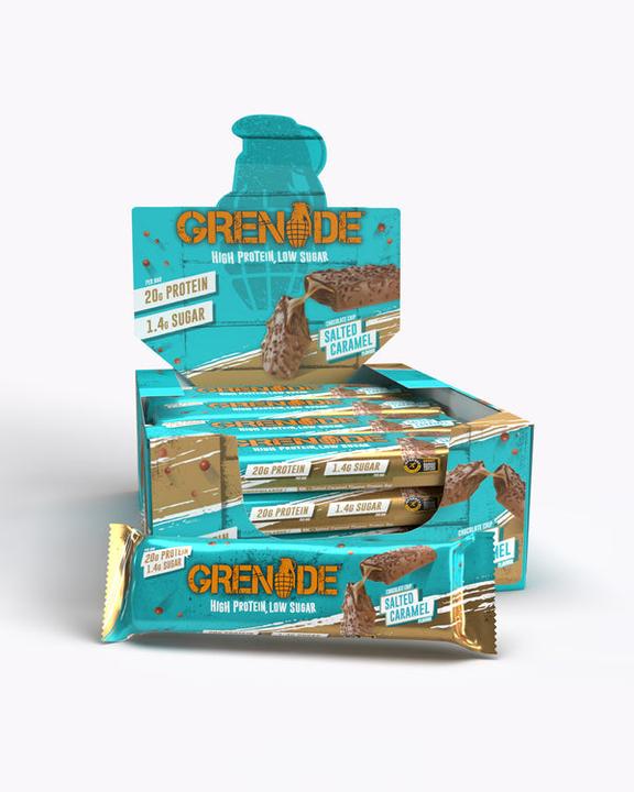Image du produit Grenade Barre protéinée Carb Killa Chocolate Chip Salted Caramel (12x60g) (Caramel, Chocolat, Nougat, 12 pcs, 810 g)