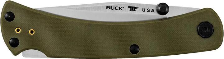 Image du produit Buck 110 SLIM PRO TRX, vert, acier S30V, inoxydable, Back Lock, poignée G10, clip de poche Tip Up (9.50 cm)
