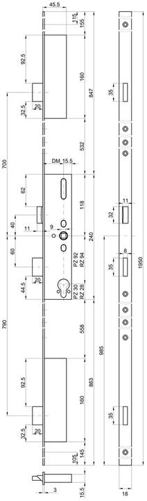 Produktbild MSL Mehrpunkt-Verriegelungen FlipLock 23421 Basis