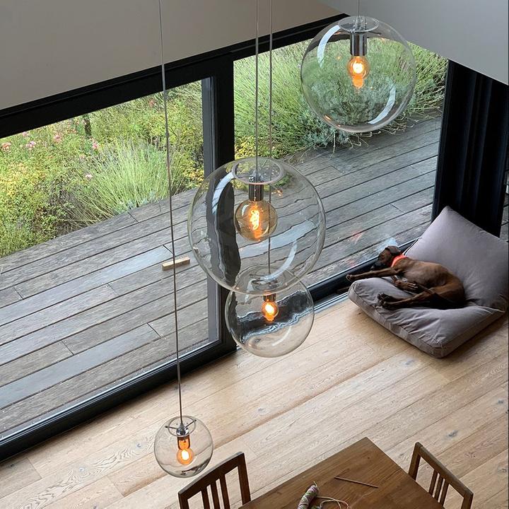 Image du produit s.luce Orb Boule de verre Lampe de galerie 5m de suspension (E27)