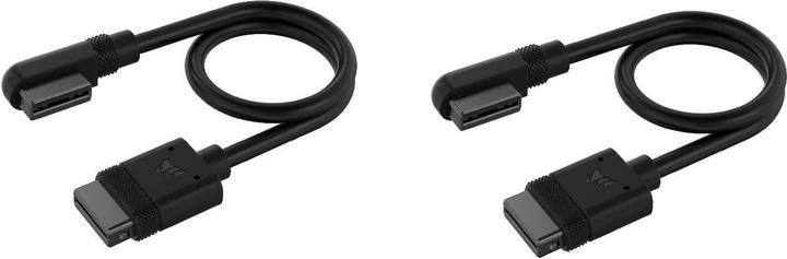 Actual product image Corsair iCUE LINK Cable, 2x 200mm with Straight/Slim 90° connectors, Black