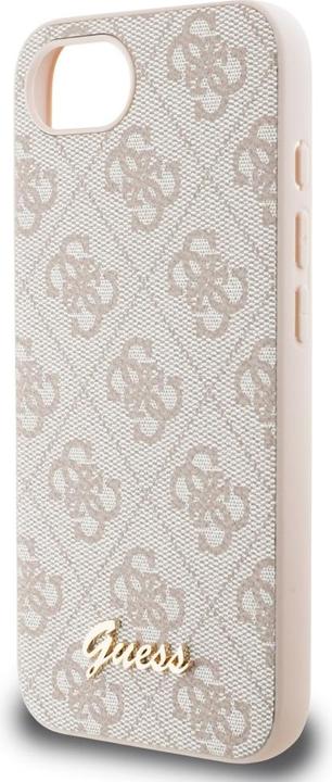 Actual product image Guess PU 4G Metal Logo Case für Apple iPhone 16e - pink (Apple iPhone 16e)