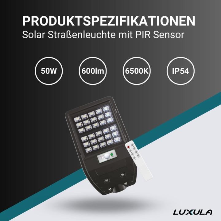 Produktbild Luxula Solar-Strassenleuchte (600 lm, IP65)