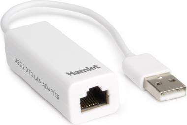 Hamlet Adattatore USB 2.0 to Lan velocità di trasferimento fino a 10/100 Mbps (USB, RJ45 (1x))