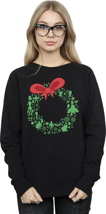 Actual product image Womens/Ladies Avengers Christmas Wreath Sweatshirt (M)
