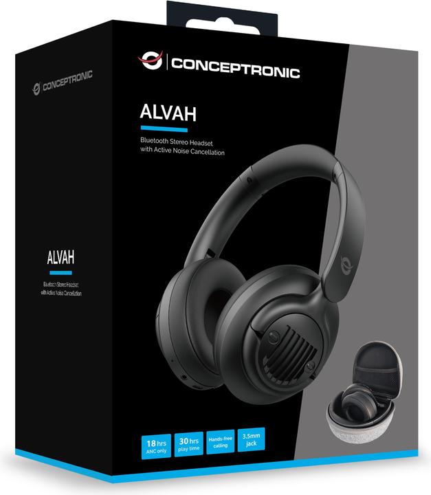 Actual product image Conceptronic Alvah02B (ANC, 25 h, Wireless, Cable)