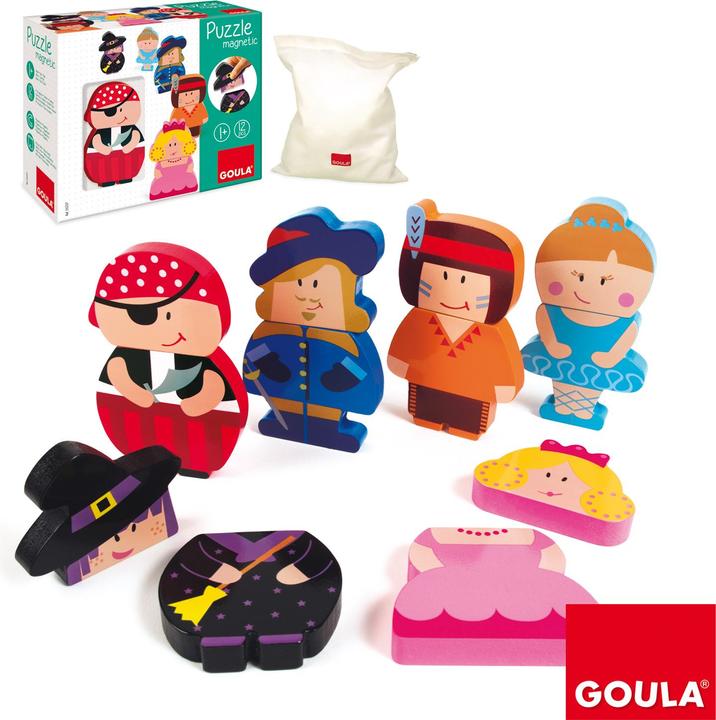 Produktbild Goula Magnetisches Puzzle Charaktere (12 Teile)