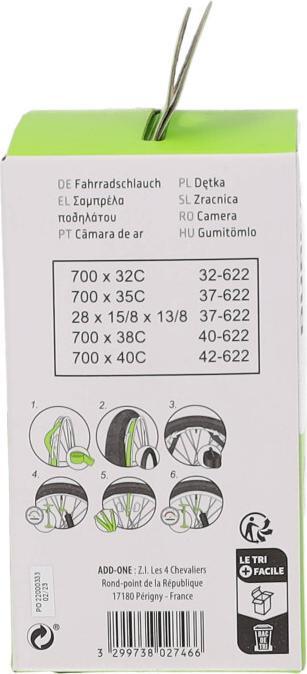 Produktbild Durca fahrradschlauch 32/40c-32/42-622 sv (Schrader (AV), 28", 48 mm)