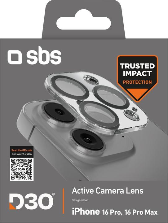 Image du produit SBS Verre de la caméra pour iPhone 16 Pro/iPhone 16 Pro Max, avec matériau D3O (1 pièce(s), Apple iPhone 16 Pro Max)