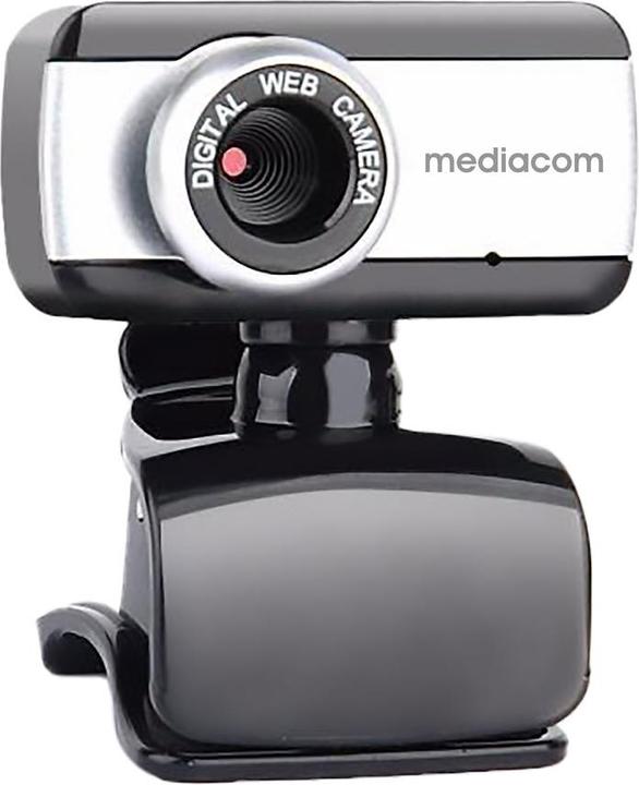 Actual product image Mediacom M250 webcam 640 x 480 Pixel USB 2.0 Black, Silver (0.31 Mpx)
