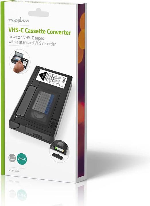 Produktbild Nedis VHS Converter Conversion: VHS-C to VHS Plug and Play Black