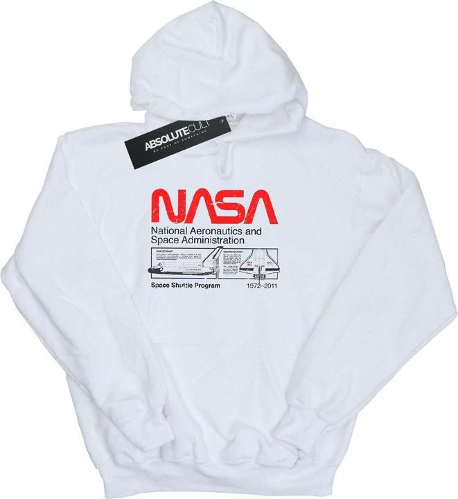 Actual product image Nasa Girls Classic Space Shuttle Hoodie (116)