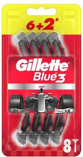 Gillette Shaver Blue3 Red 8pcs