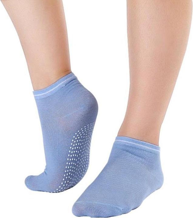 Actual product image JTI Anti-slip yoga socks - blue (pack of 2, 35 - 39)