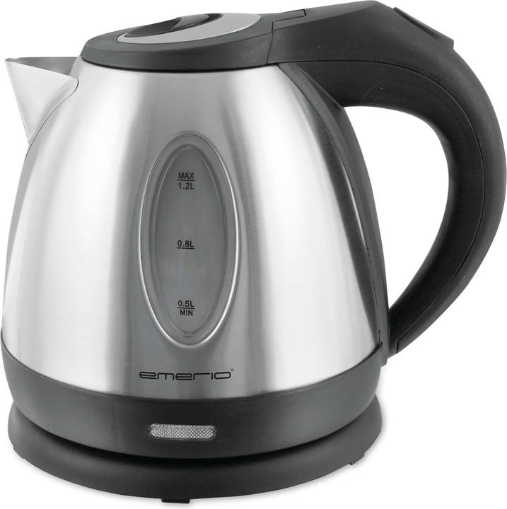 Image du produit Emerio Bouilloire, 1.2L, acier inoxydable, indicateur de niveau d'eau (1.20 l, Prise UE)