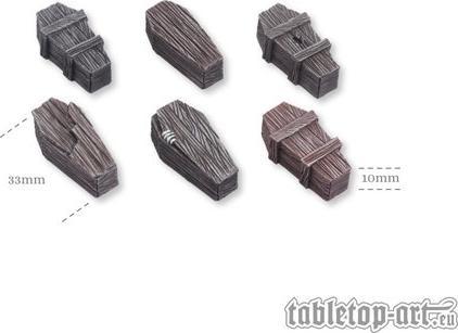 Image du produit Tabletop-Art Accessoires Wood Coffins - Set 2 6 pièces