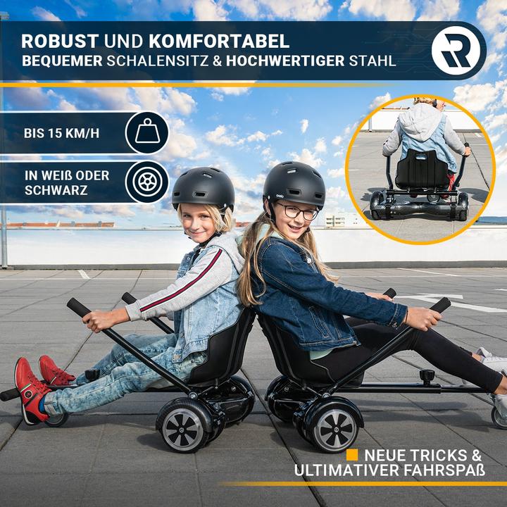 Produktbild Robway Universal Hoverseat Hover Board Sitz E-Balance Speedkart Hoverkart (Schwarz)