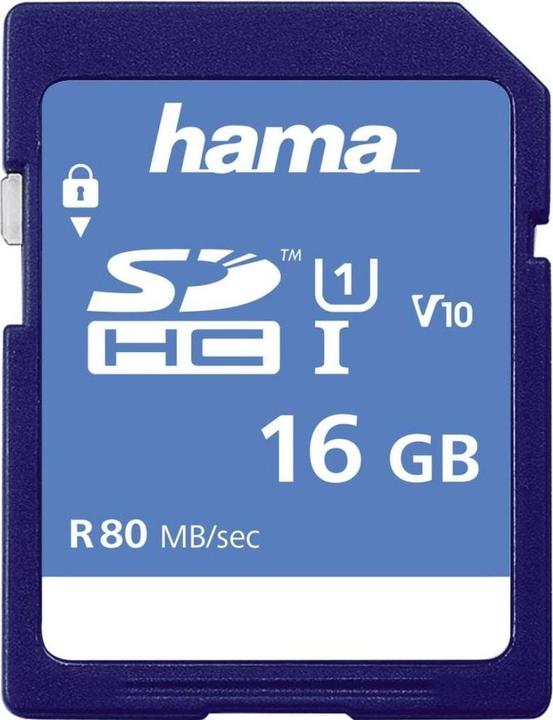 Produktbild Hama SDHC 16GB Class 10 UHS-I (26 GB, SDHC, U1, UHS-I)