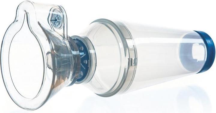 Produktbild Oscimed Sa Inhalationskammer für Dosieraerosole mit Mundstück und Erwachsenenmaske ab 6 Jahre alt und Erwachsen