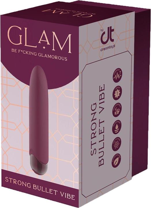 Actual product image Dream Toys Glam Strong Bullet Vibe Vibrator Purple 10.5 cm