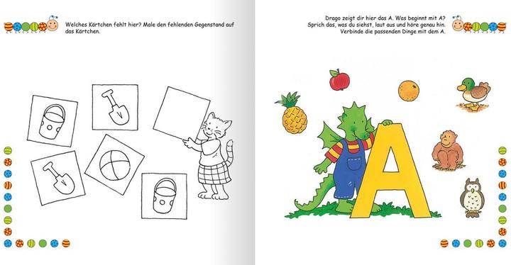 Actual product image Lernraupe - Mein grosses Übungsbuch für den Kindergarten (German, Angela Wiesner, Corina Beurenmeister, 2021)
