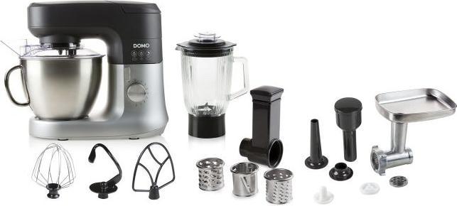 Actual product image Domo Food processor complete set 4.5 litre bowl DO9182KR Professional kneading machine (1000 W)