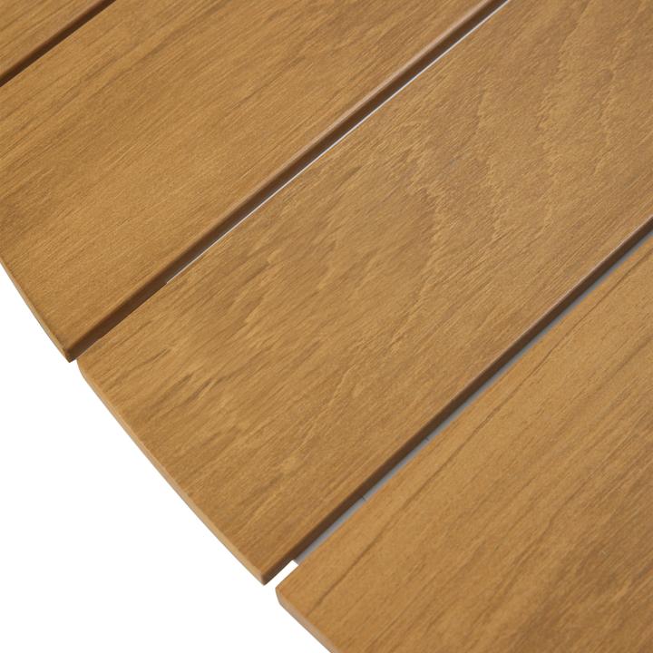 Produktbild Axi Taco Picknicktisch mit 2 Bänken Rund - Weiss/Teak-Look