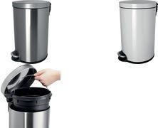 Image du produit Helit Poubelle à pédale the silent 25 x 40 cm (Ø x H) 12l inox/plastique argenté (12 l)