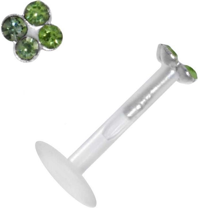 Produktbild Bijouteria Piercing für Lippe/Tragus (Bioplast, Silber 925, Kristall)