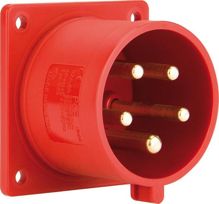 Image du produit PCE 614-6 Connecteur pour accessoires droit 16A 4p 6h IP44