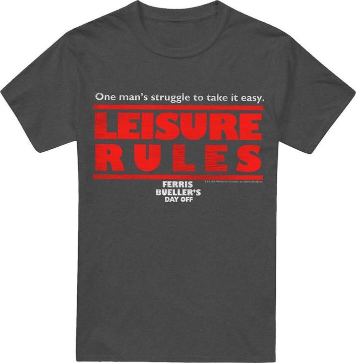 Immagine prodotto Ferris Bueller´s Day Off Ferris Bueller's Day Off Leisure Rules Maglietta Adulto Unisex (XXL)